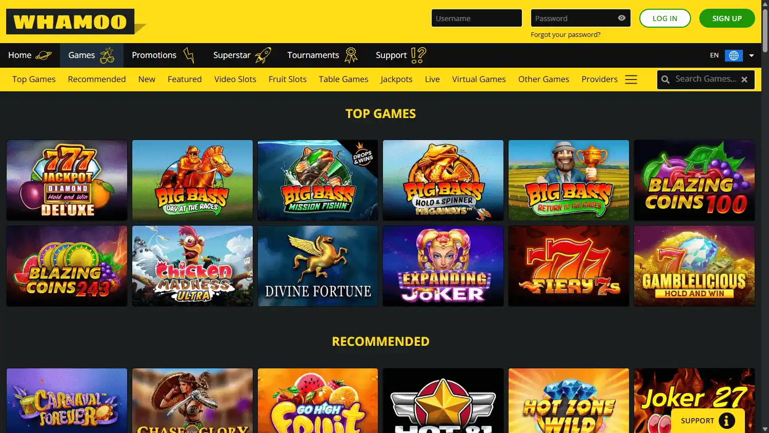 Whamoo Casino screenshot 2