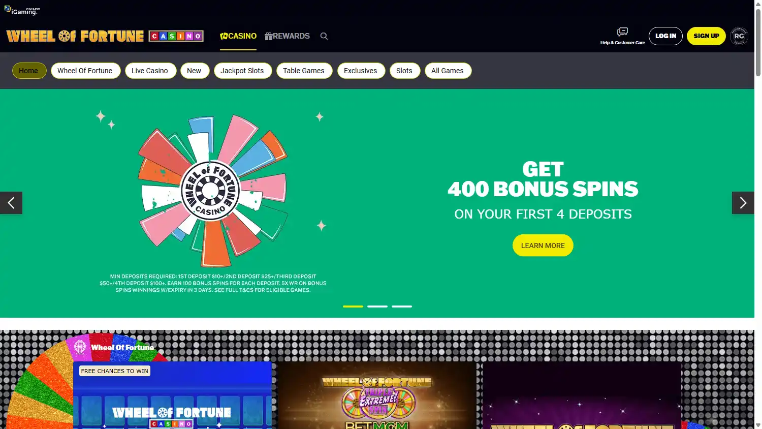 Wheel of Fortune Casino Ontario screenshot 1