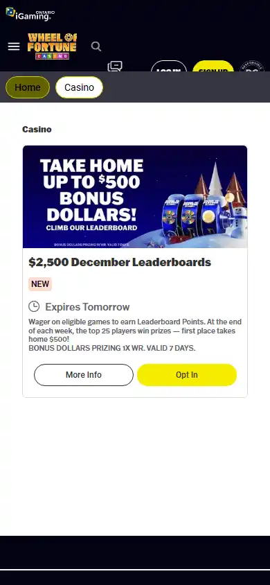 Wheel of Fortune Casino Ontario screenshot 6