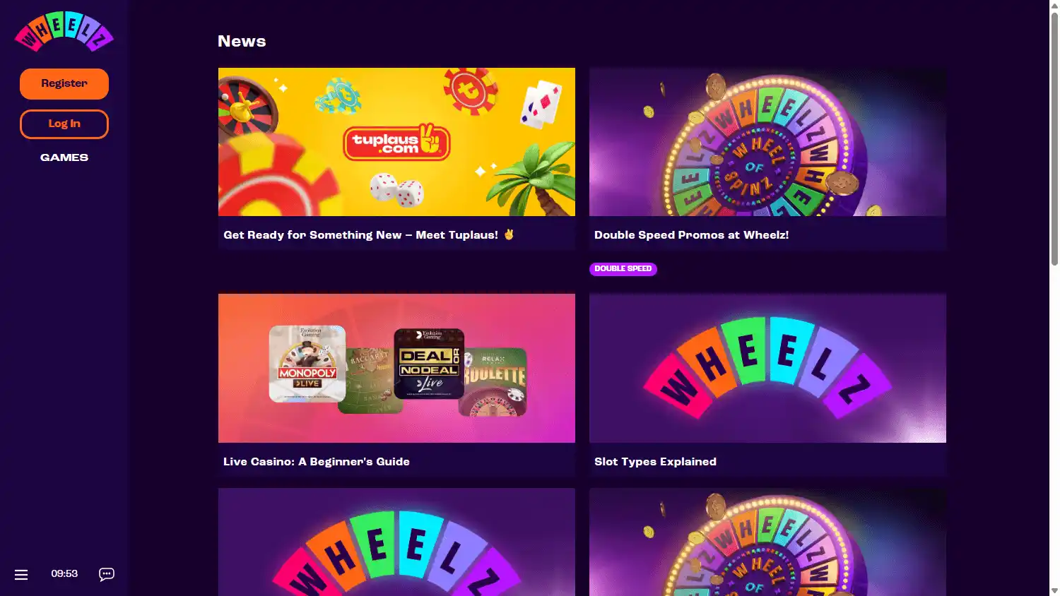 Wheelz Casino screenshot 3