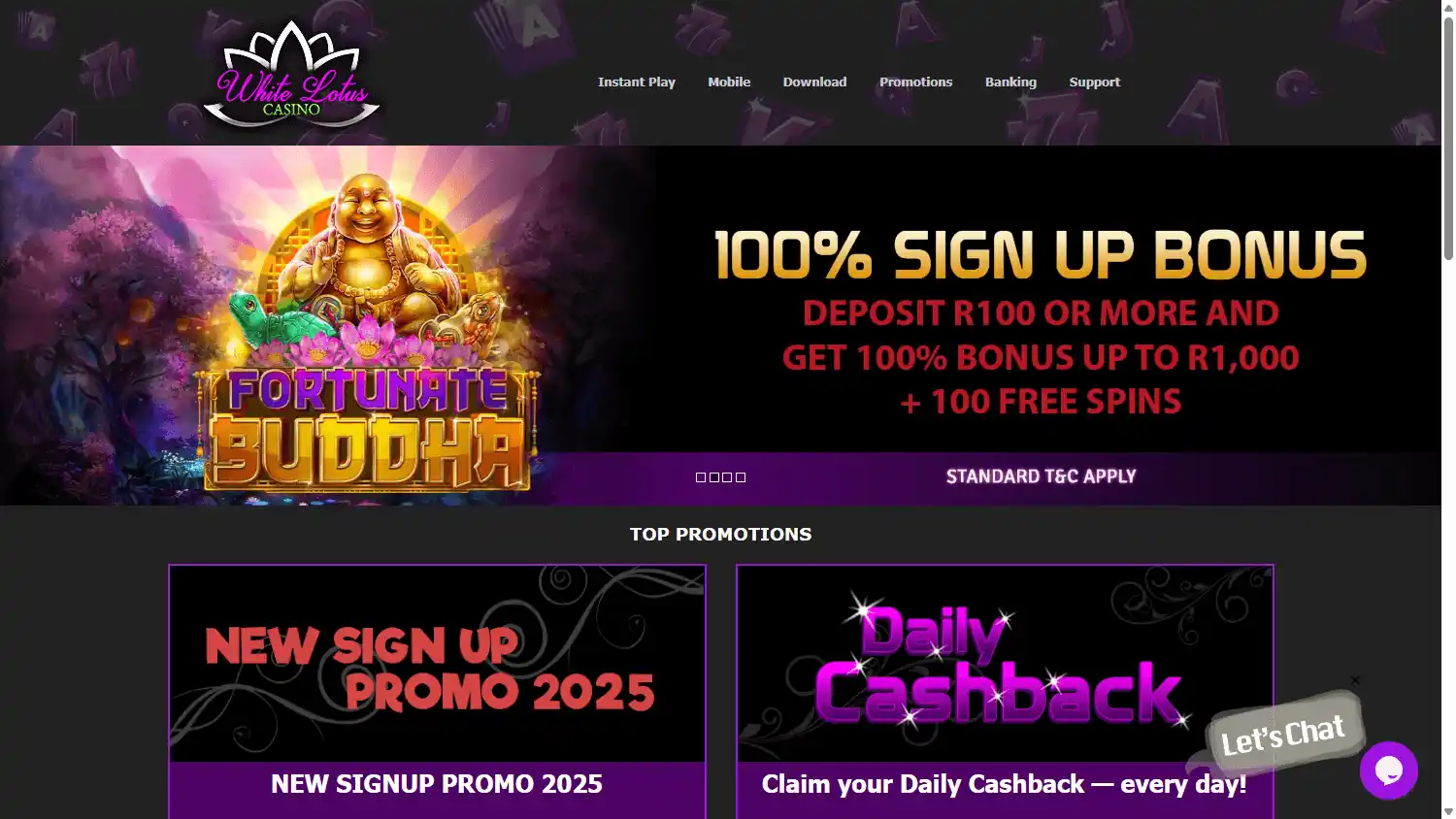 White Lotus Casino screenshot 1