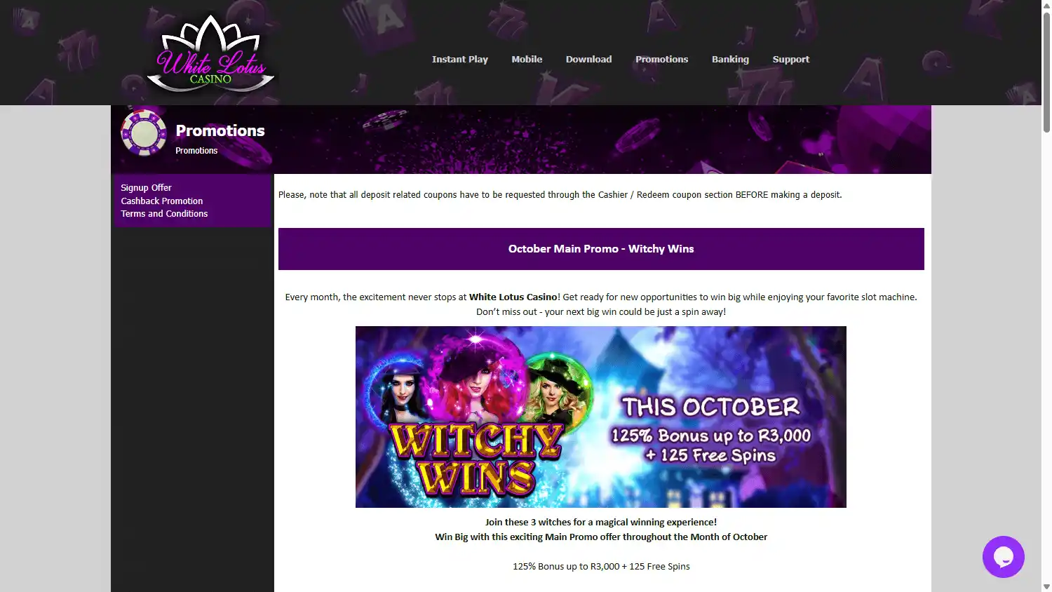 White Lotus Casino screenshot 3