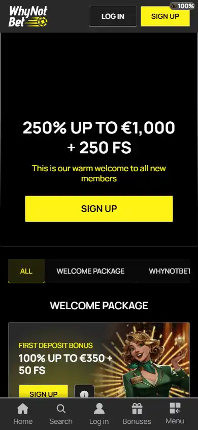 WhyNotBet Casino screenshot 6