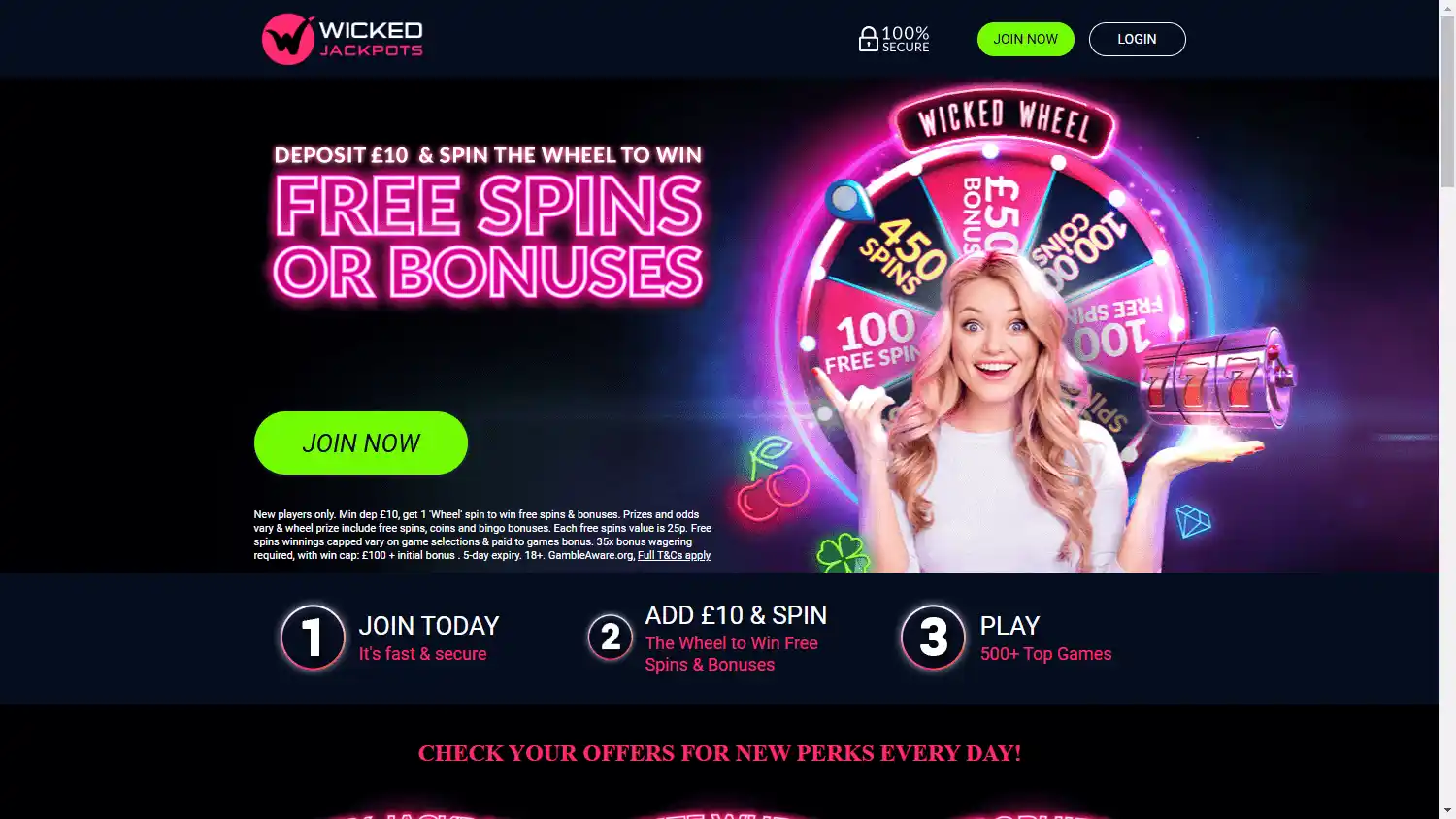 Wicked Jackpots Casino screenshot 1
