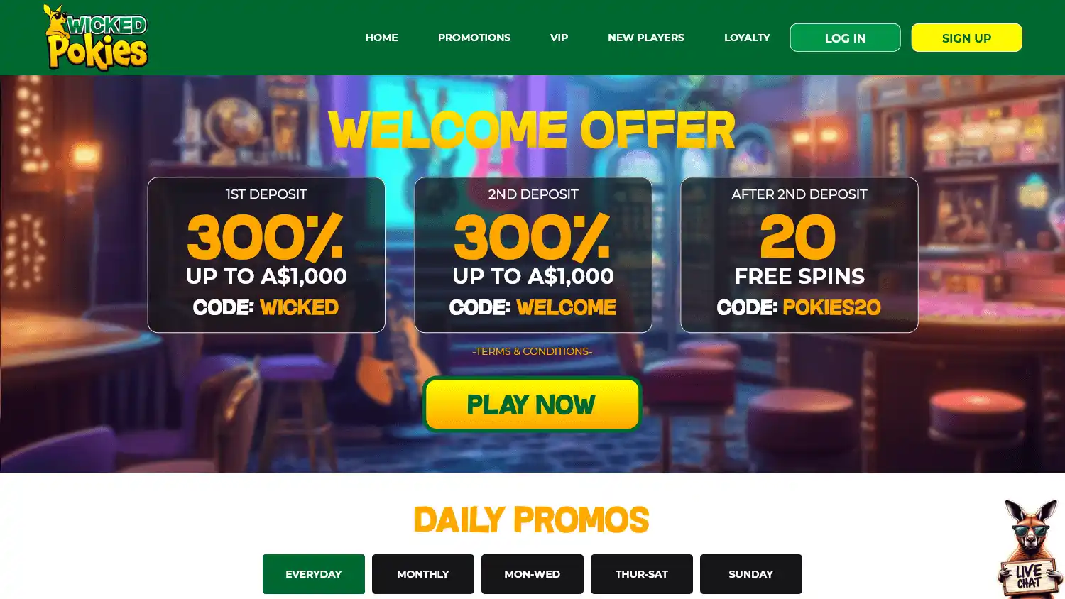 WickedPokies Casino screenshot 2