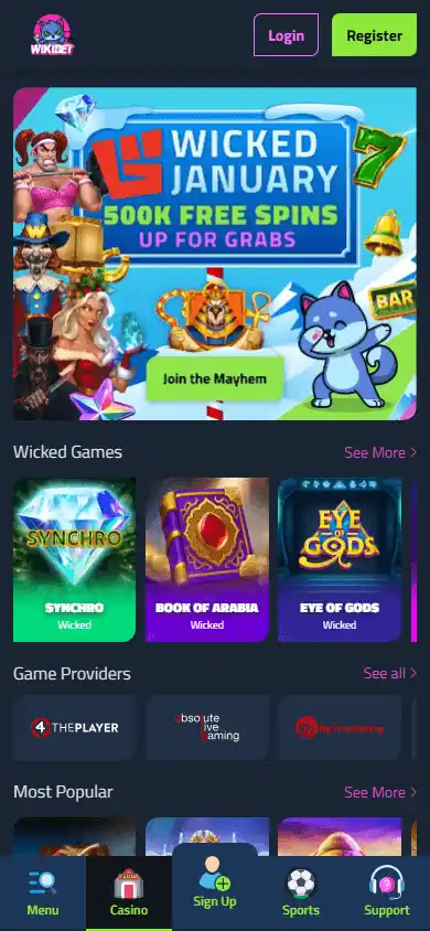 Wikibet Casino screenshot 4