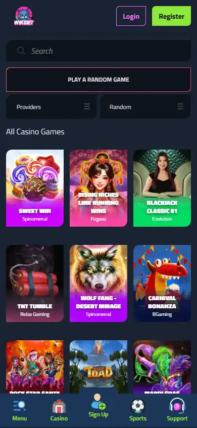 Wikibet Casino screenshot 5