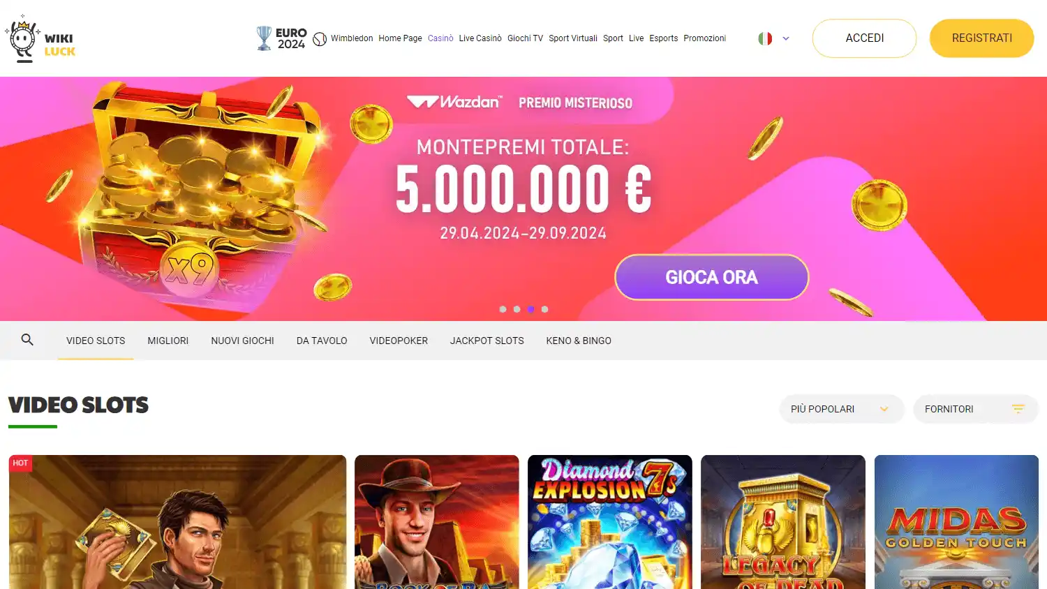 WikiLuck Casino screenshot 2