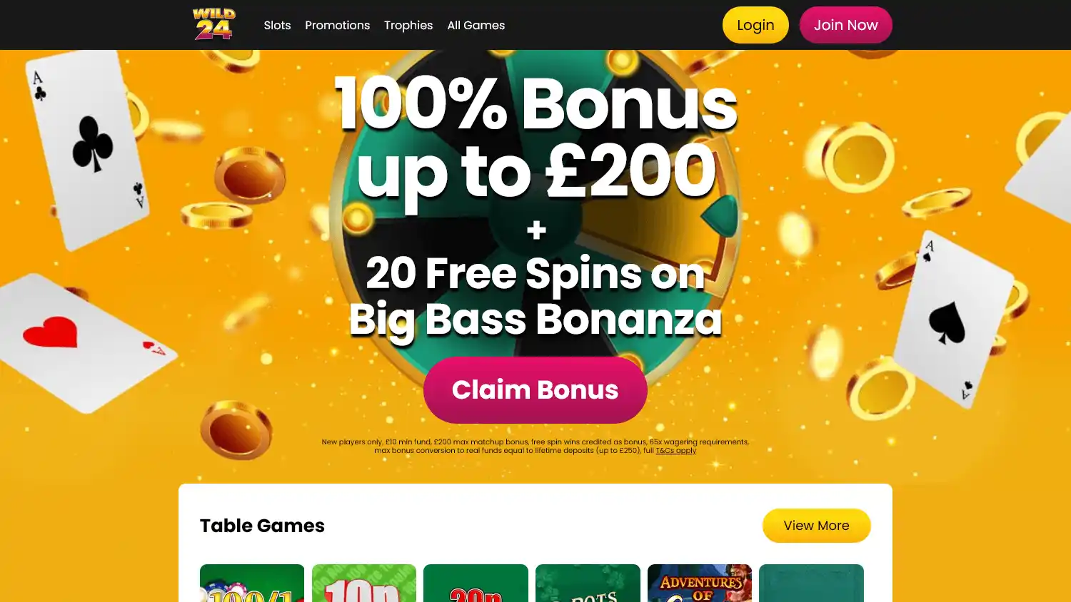 Wild 24 Casino screenshot 1