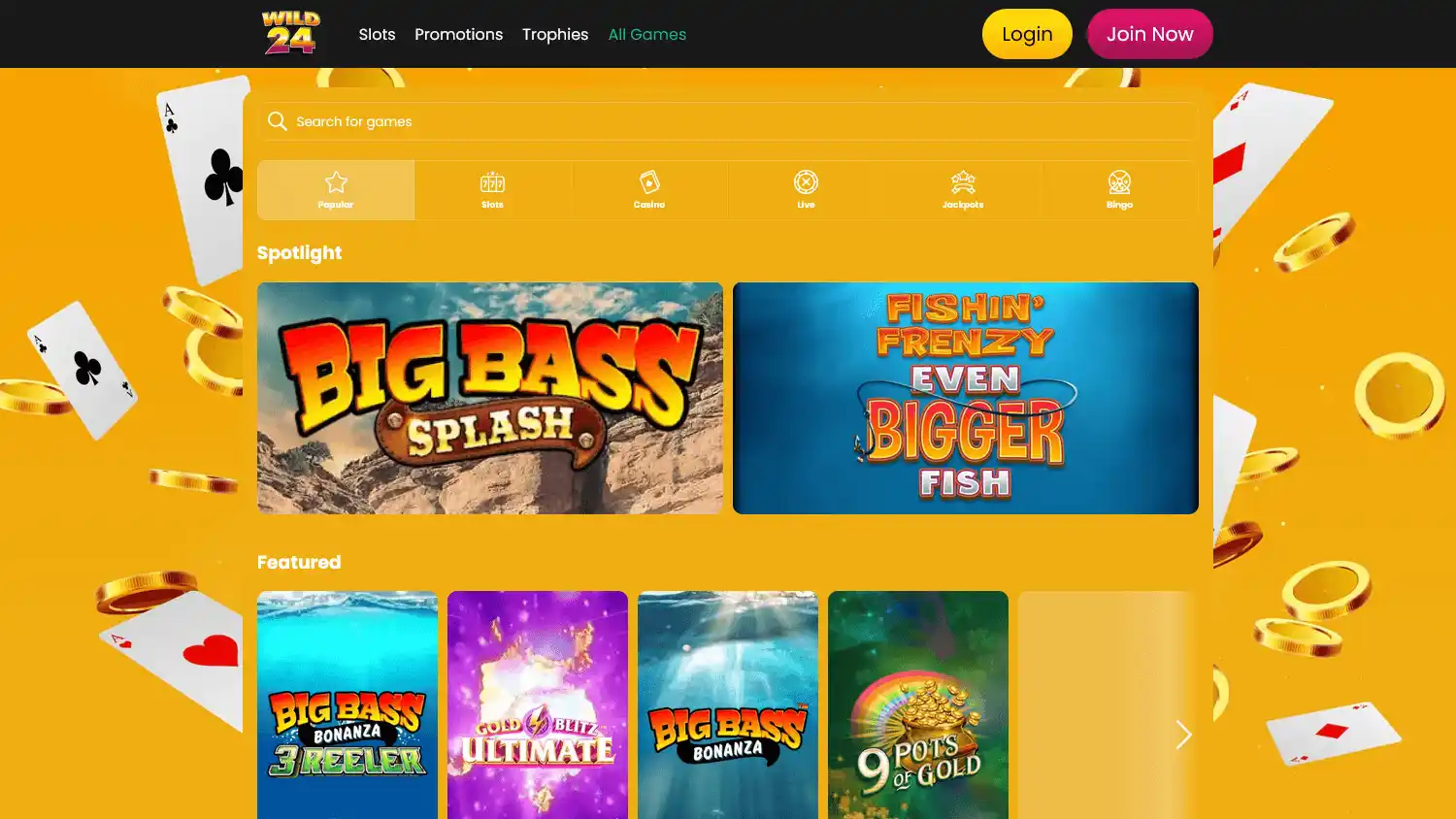 Wild 24 Casino screenshot 2