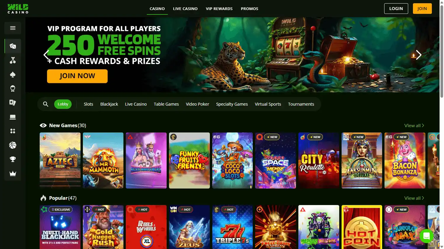 Wild Casino screenshot 1