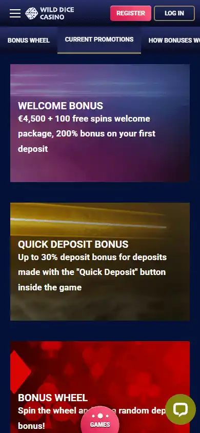 Wild Dice Casino screenshot 4