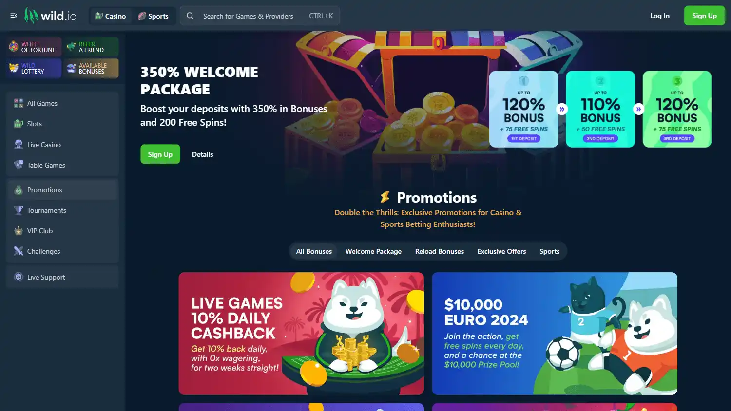 Wild.io Casino screenshot 3