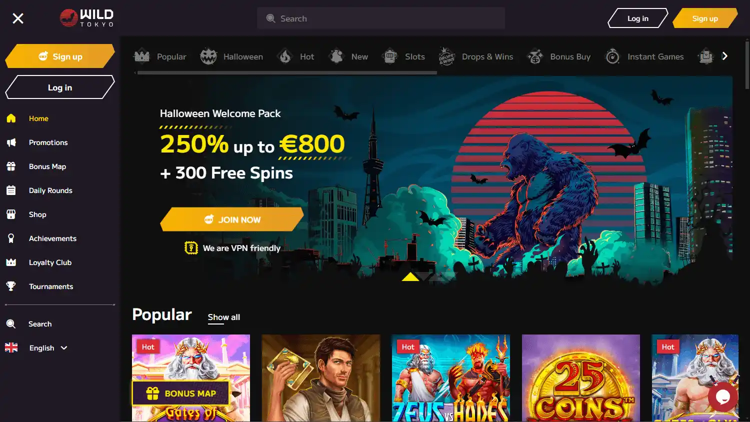 Wild Tokyo Casino screenshot 1