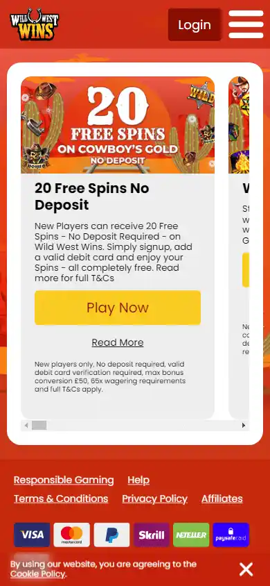 Wild West Wins Casino IE screenshot 7
