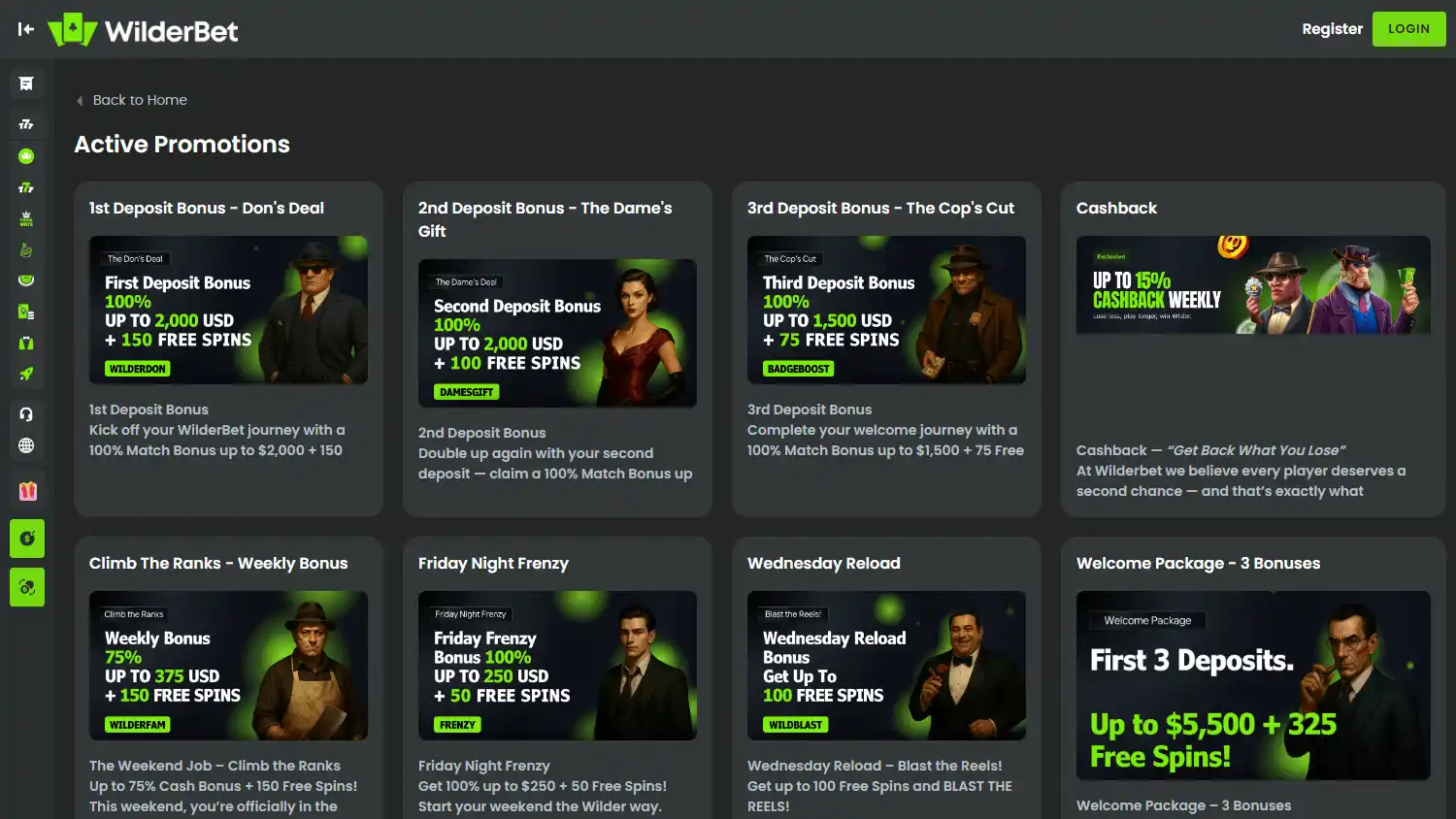 WilderBet Casino screenshot 2