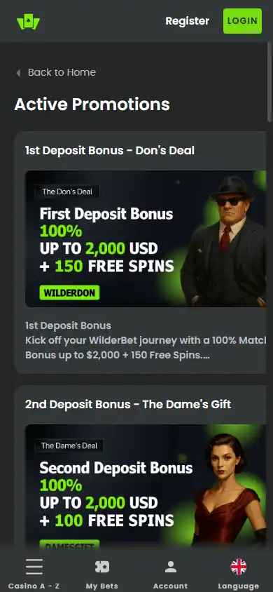 WilderBet Casino screenshot 5