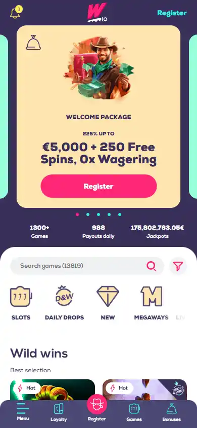 WildFortune.io Casino screenshot 4