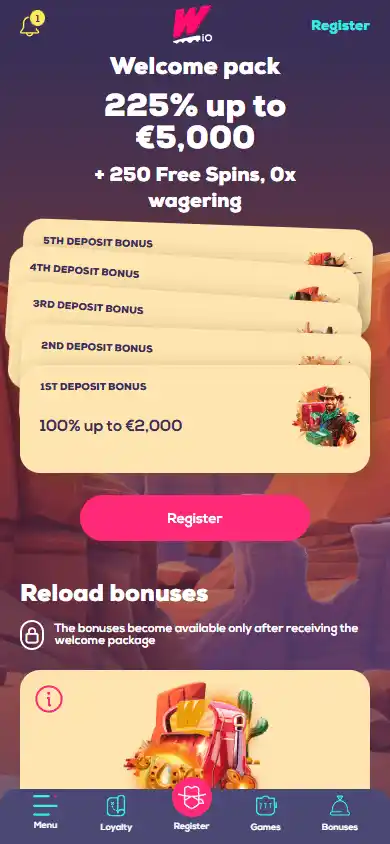 WildFortune.io Casino screenshot 6