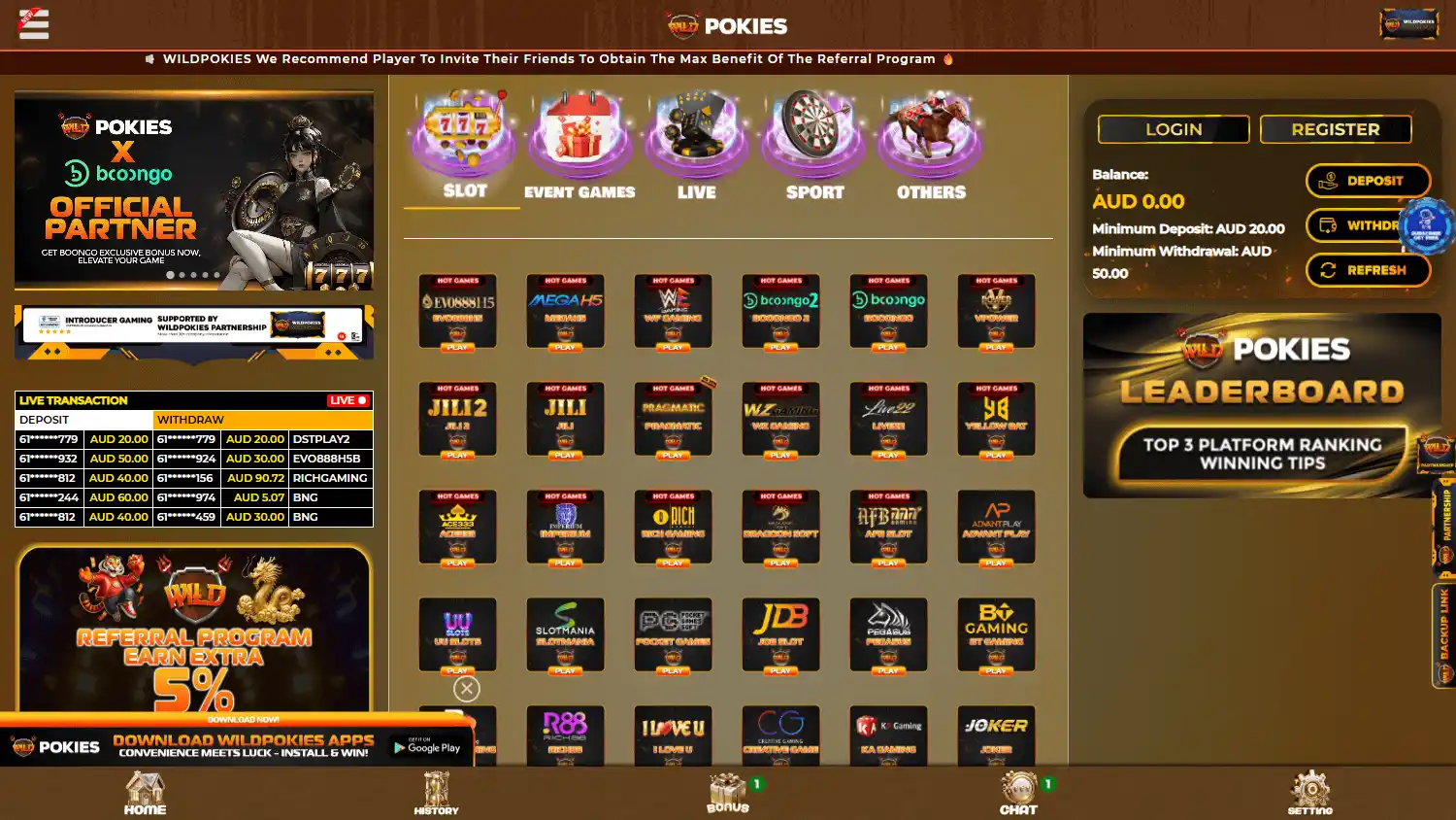 Wildpokies Casino screenshot 1