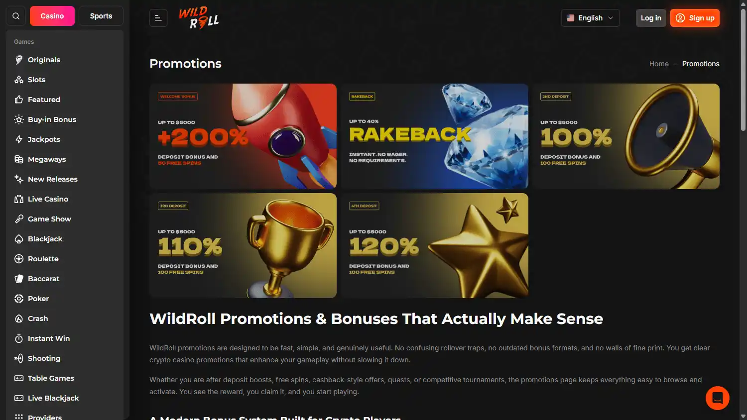 WildRoll Casino screenshot 3