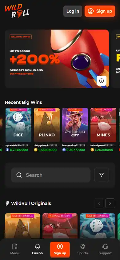 WildRoll Casino screenshot 4