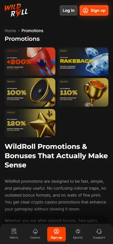 WildRoll Casino screenshot 6