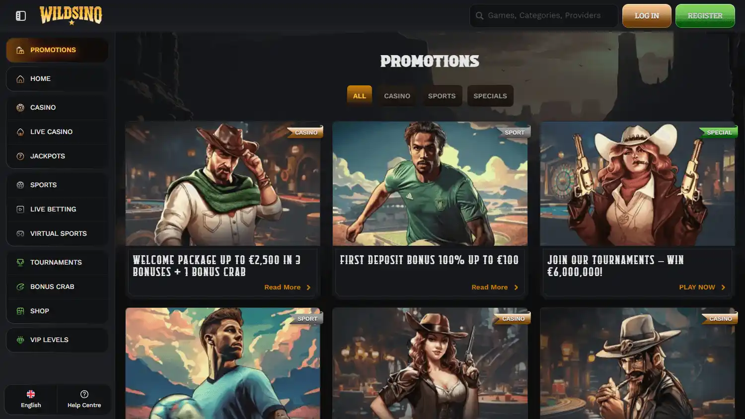 Wildsino Casino screenshot 3