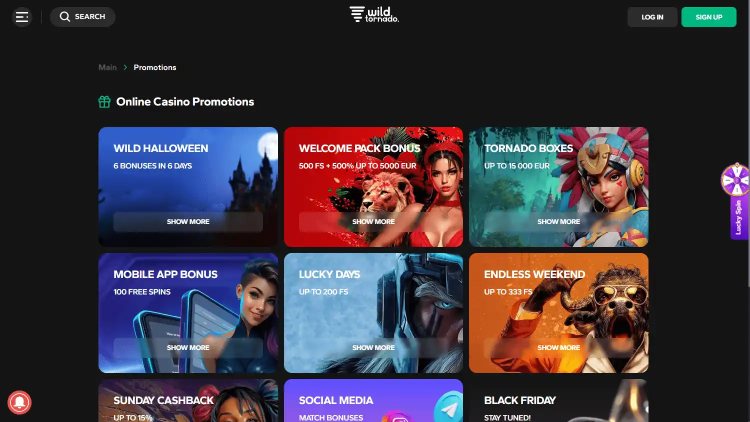 WildTornado Casino screenshot 3