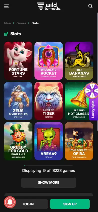 WildTornado Casino screenshot 5