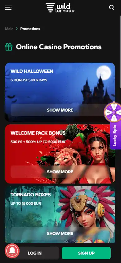 WildTornado Casino screenshot 6