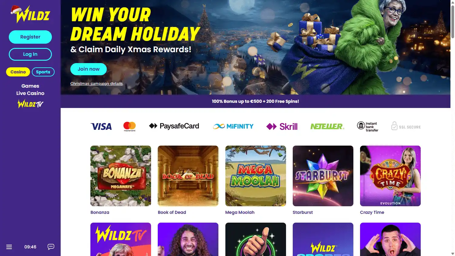 Wildz Casino screenshot 1