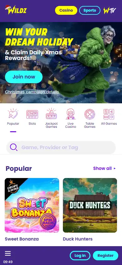 Wildz Casino screenshot 5