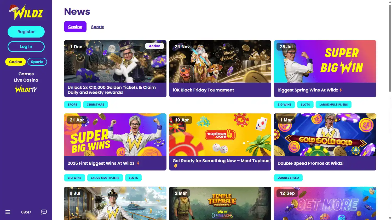 Wildz Casino DE screenshot 3