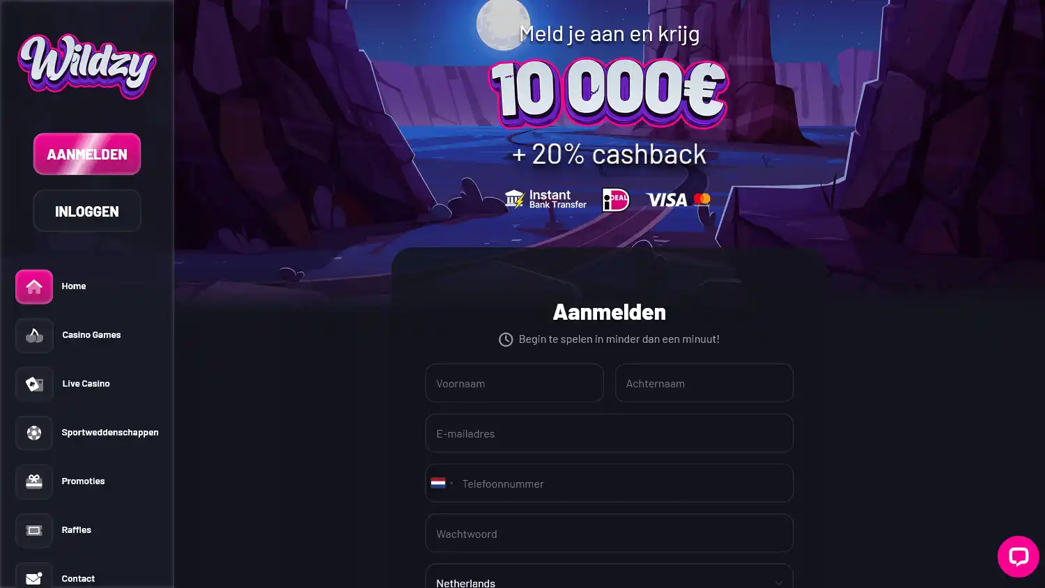 Wildzy.io Casino screenshot 1