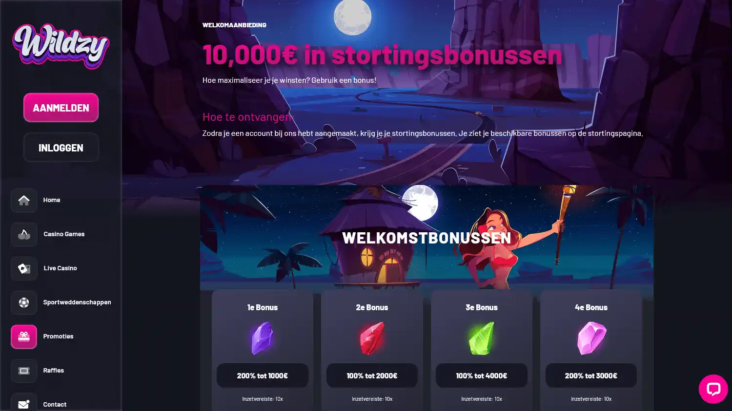 Wildzy.io Casino screenshot 3