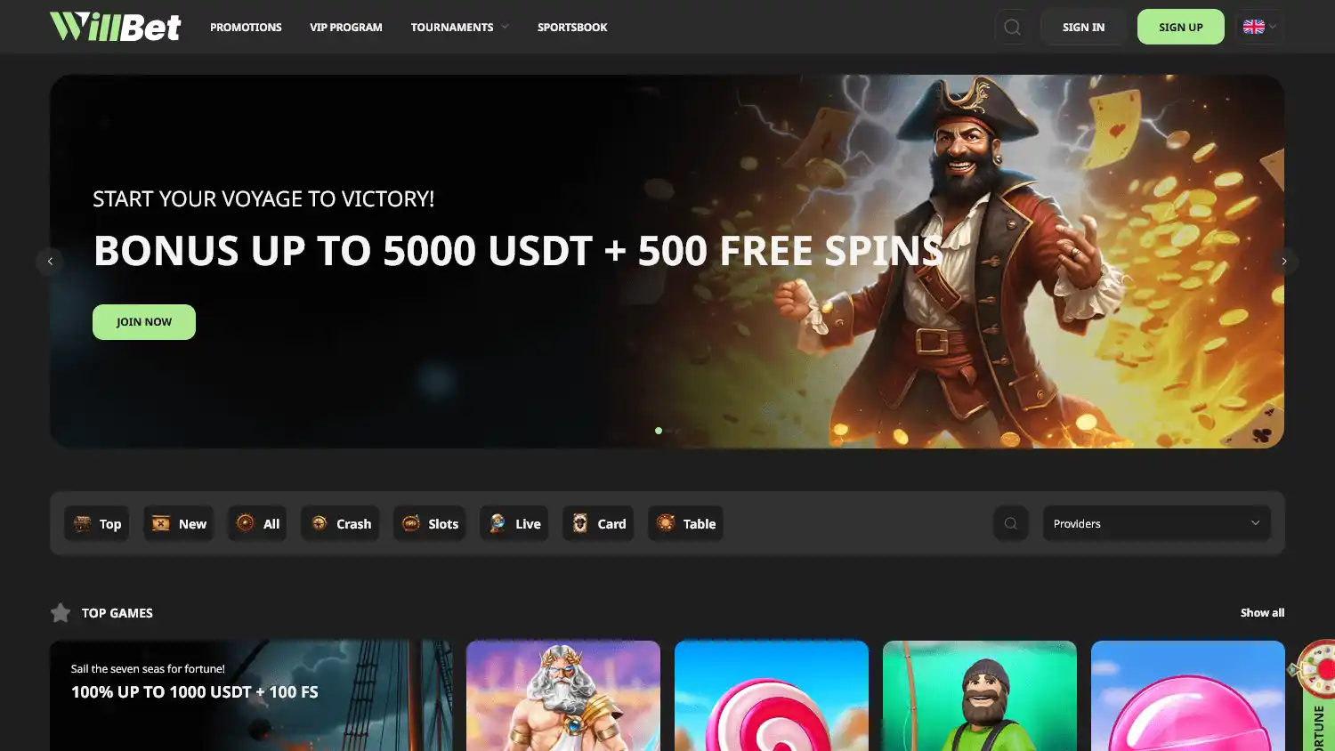 WillBet Casino screenshot 1