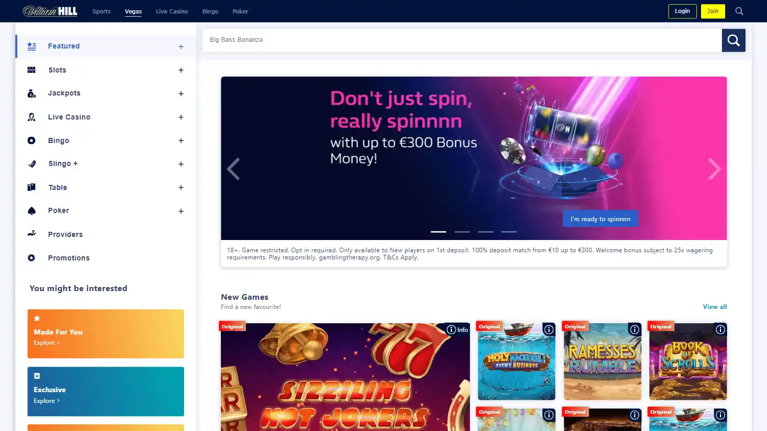 William Hill Casino screenshot 2