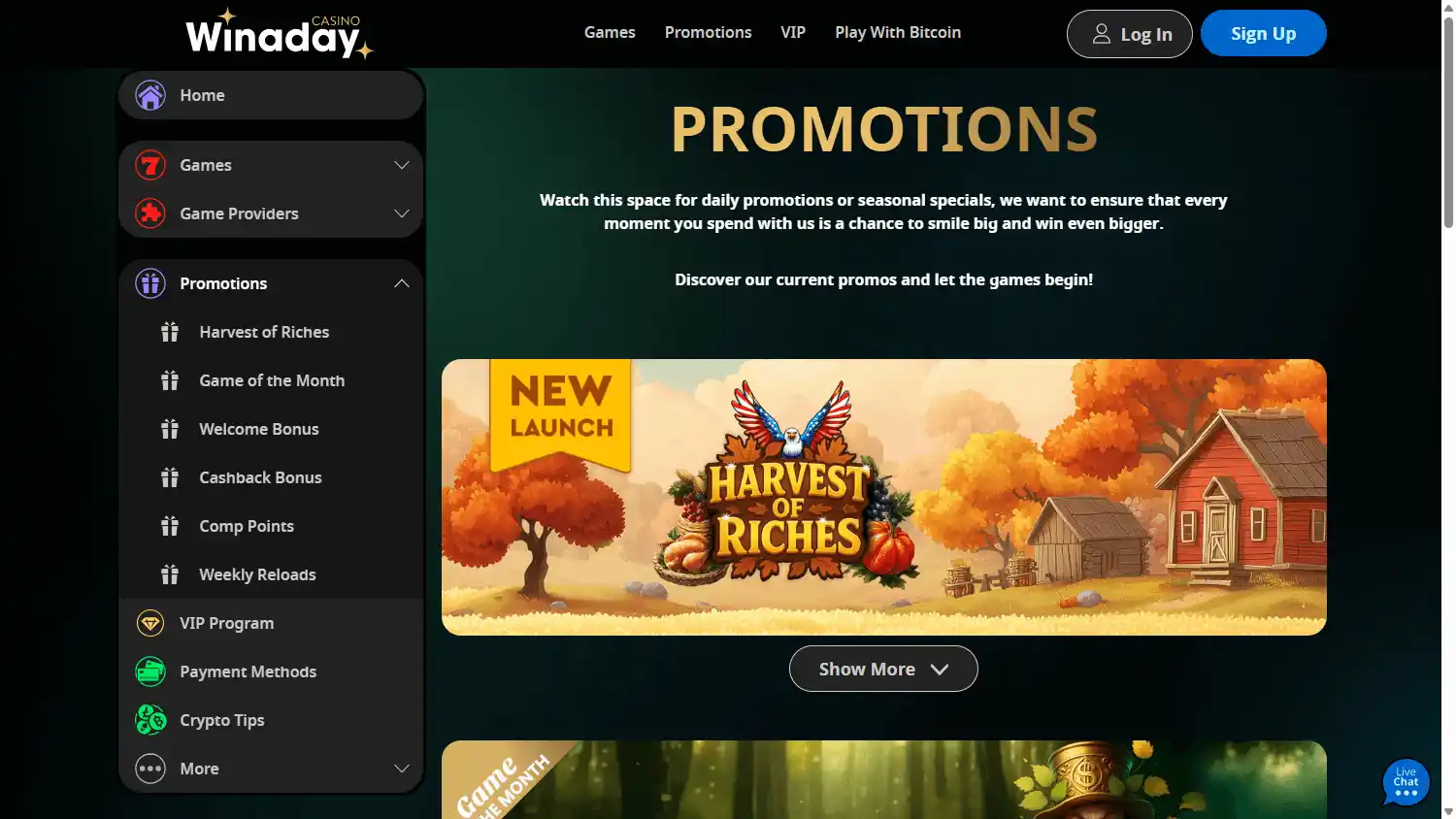 Winaday Casino screenshot 3