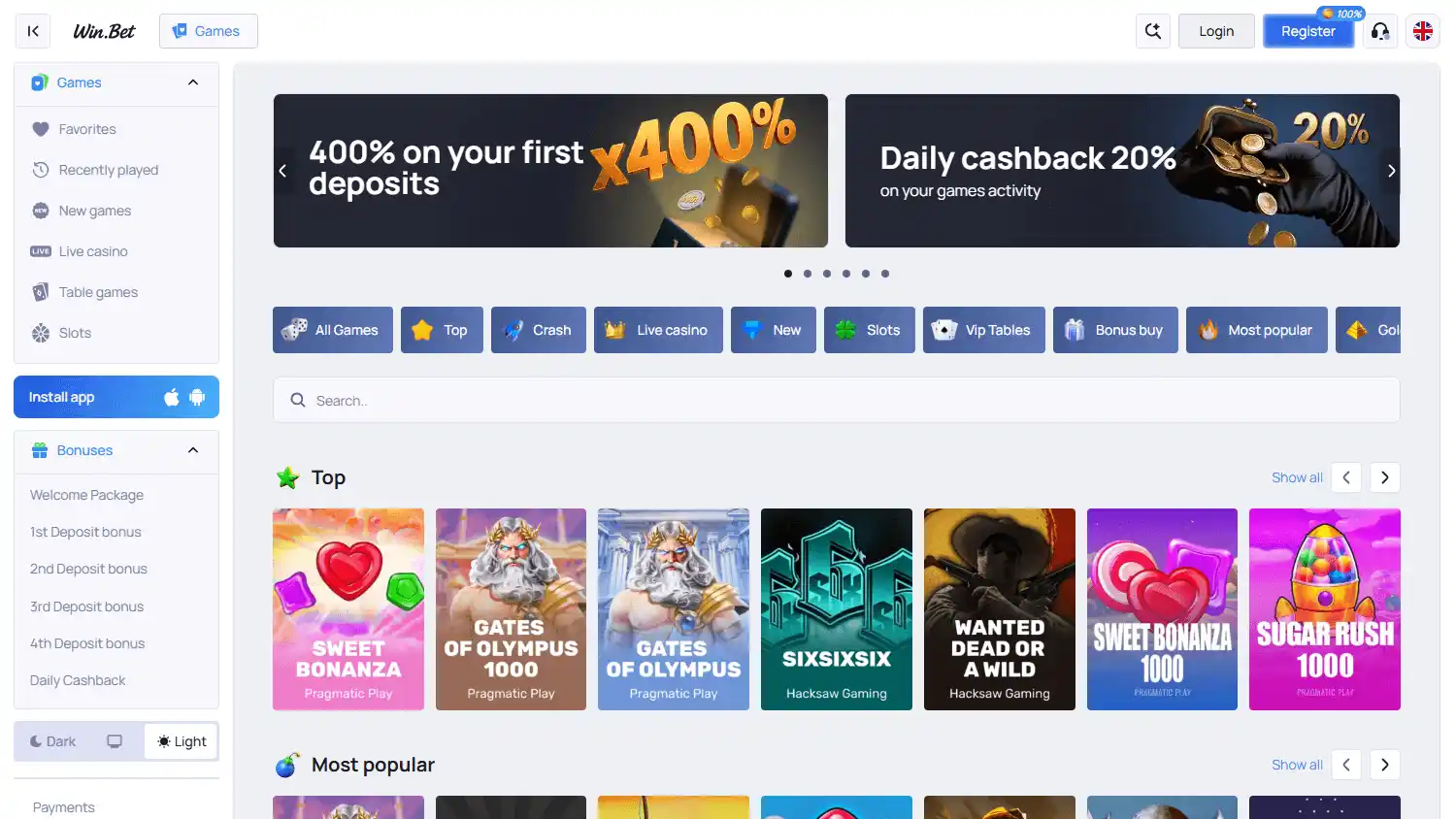 Win.Bet Casino screenshot 2