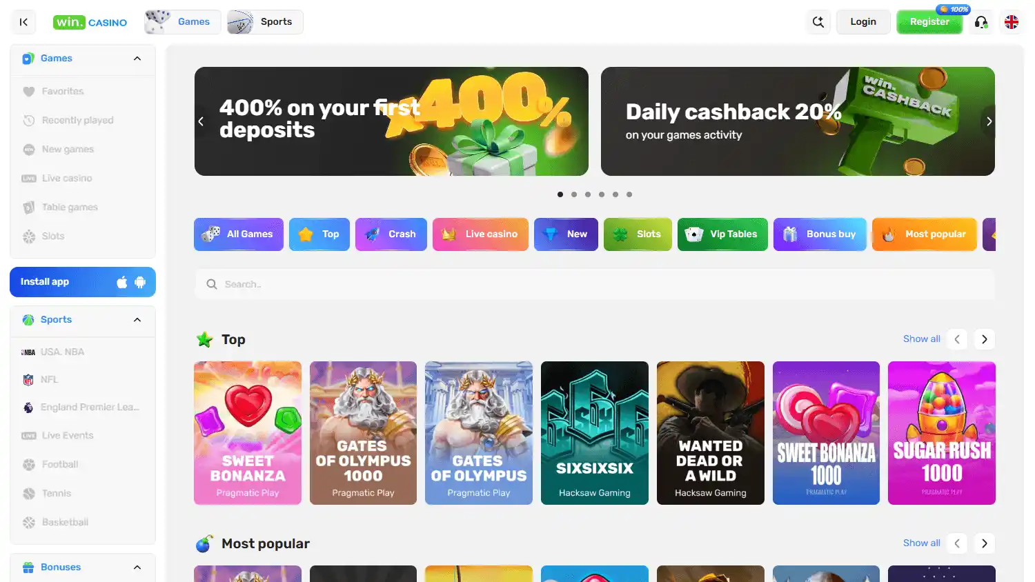 Win Casino screenshot 2