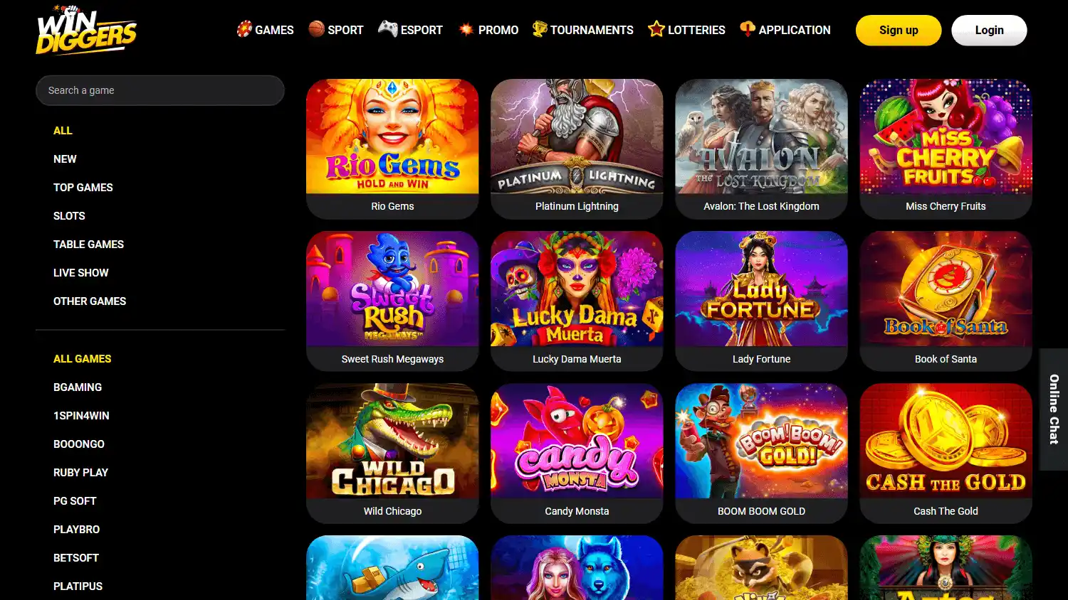 Win Diggers Casino screenshot 2