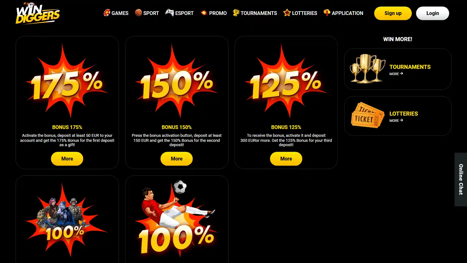 Win Diggers Casino screenshot 3