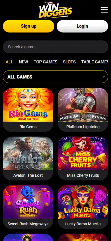 Win Diggers Casino screenshot 5