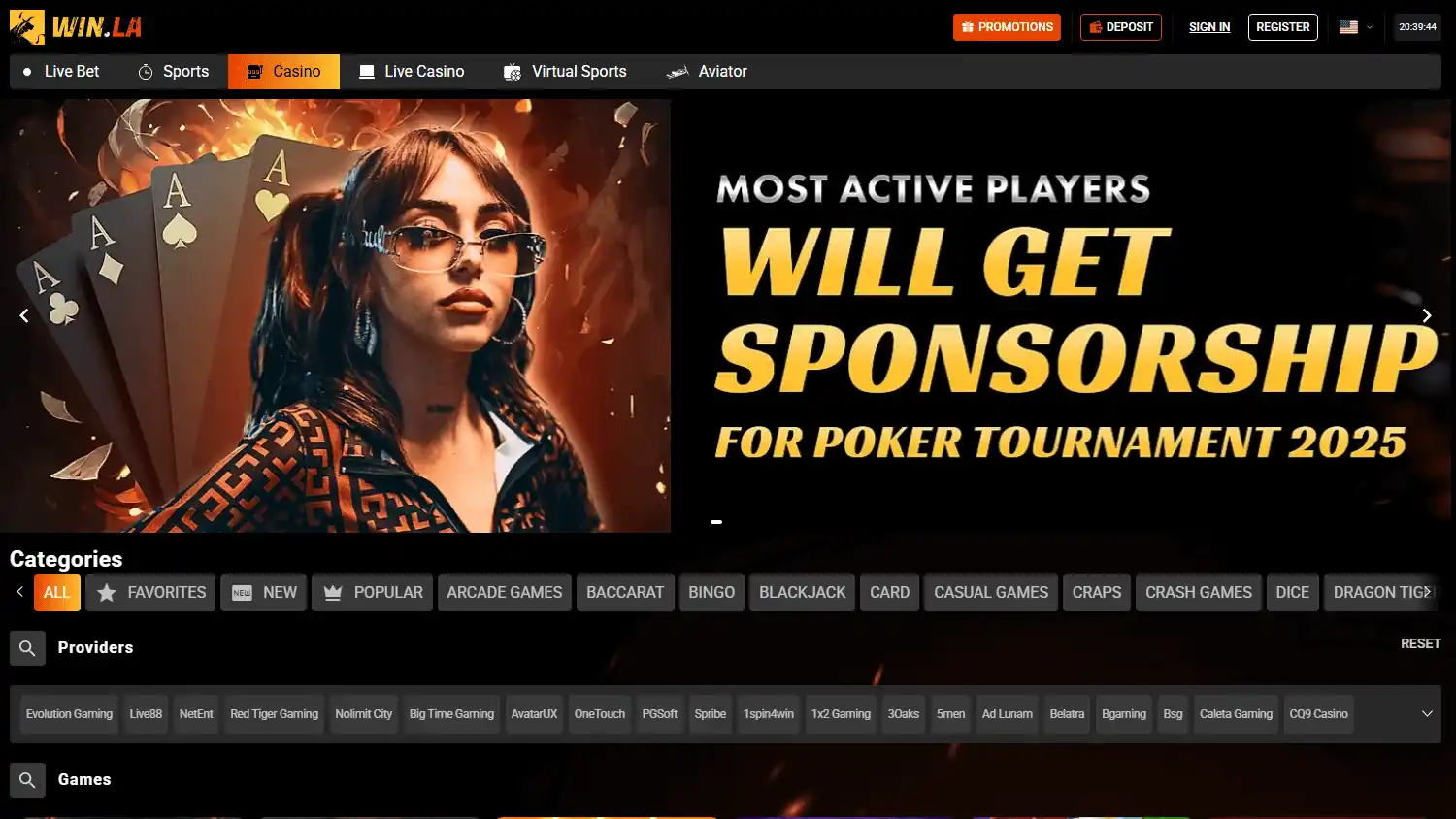 Win.la Casino screenshot 2