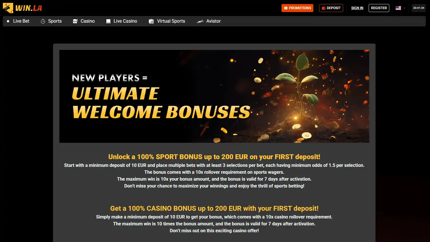Win.la Casino screenshot 3