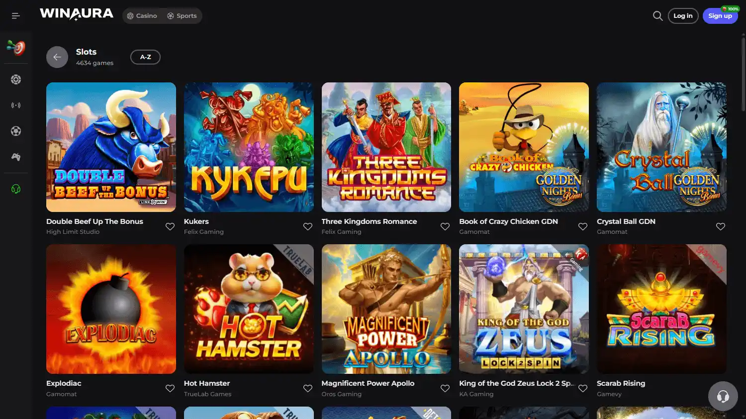 Winaura Casino screenshot 2