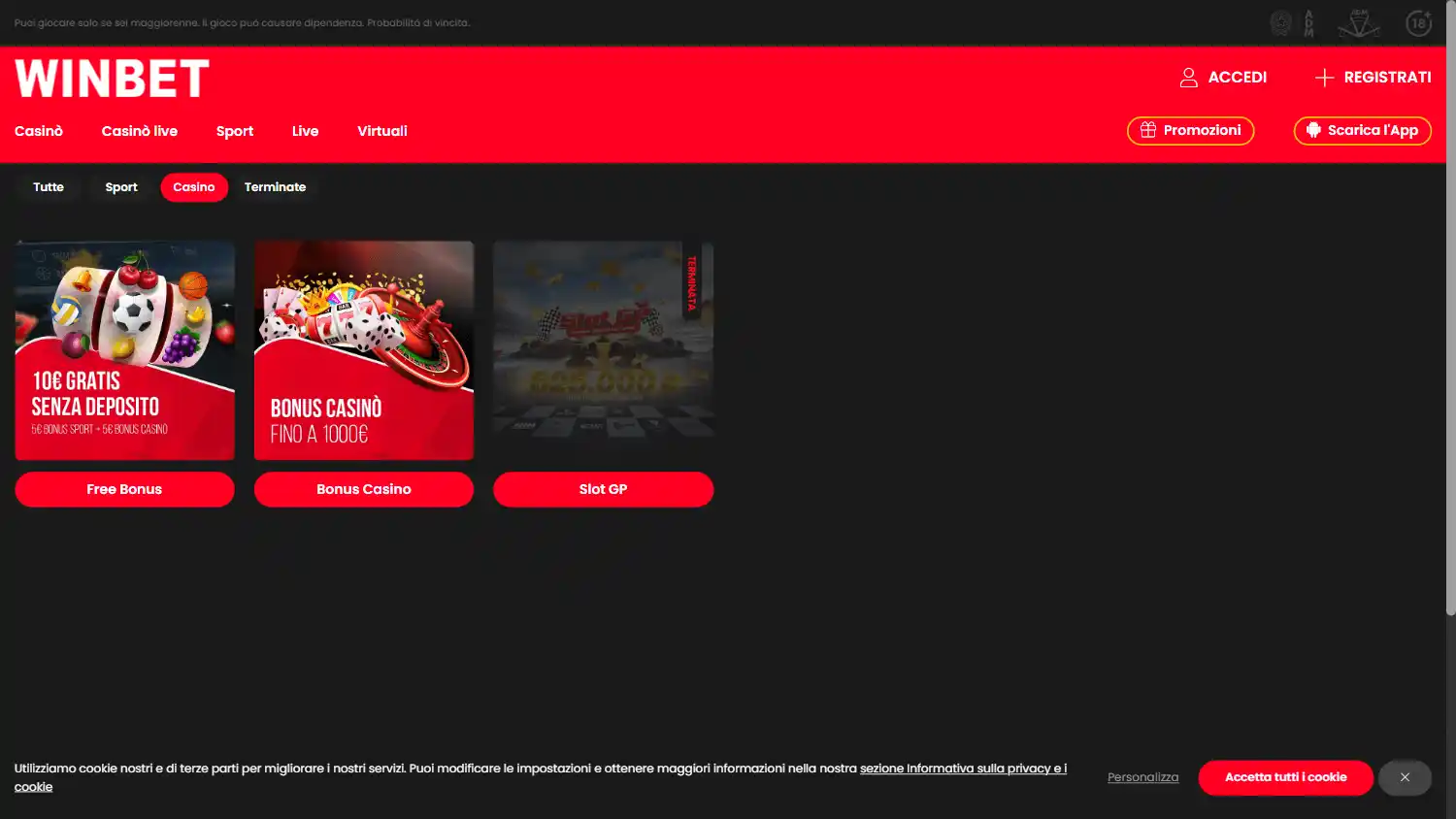 WinBet Casino screenshot 3