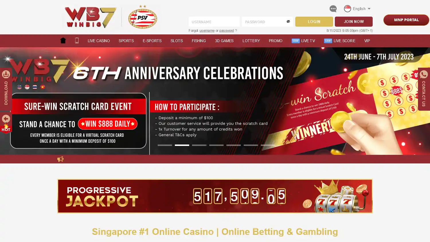 Winbig7 Casino screenshot 1