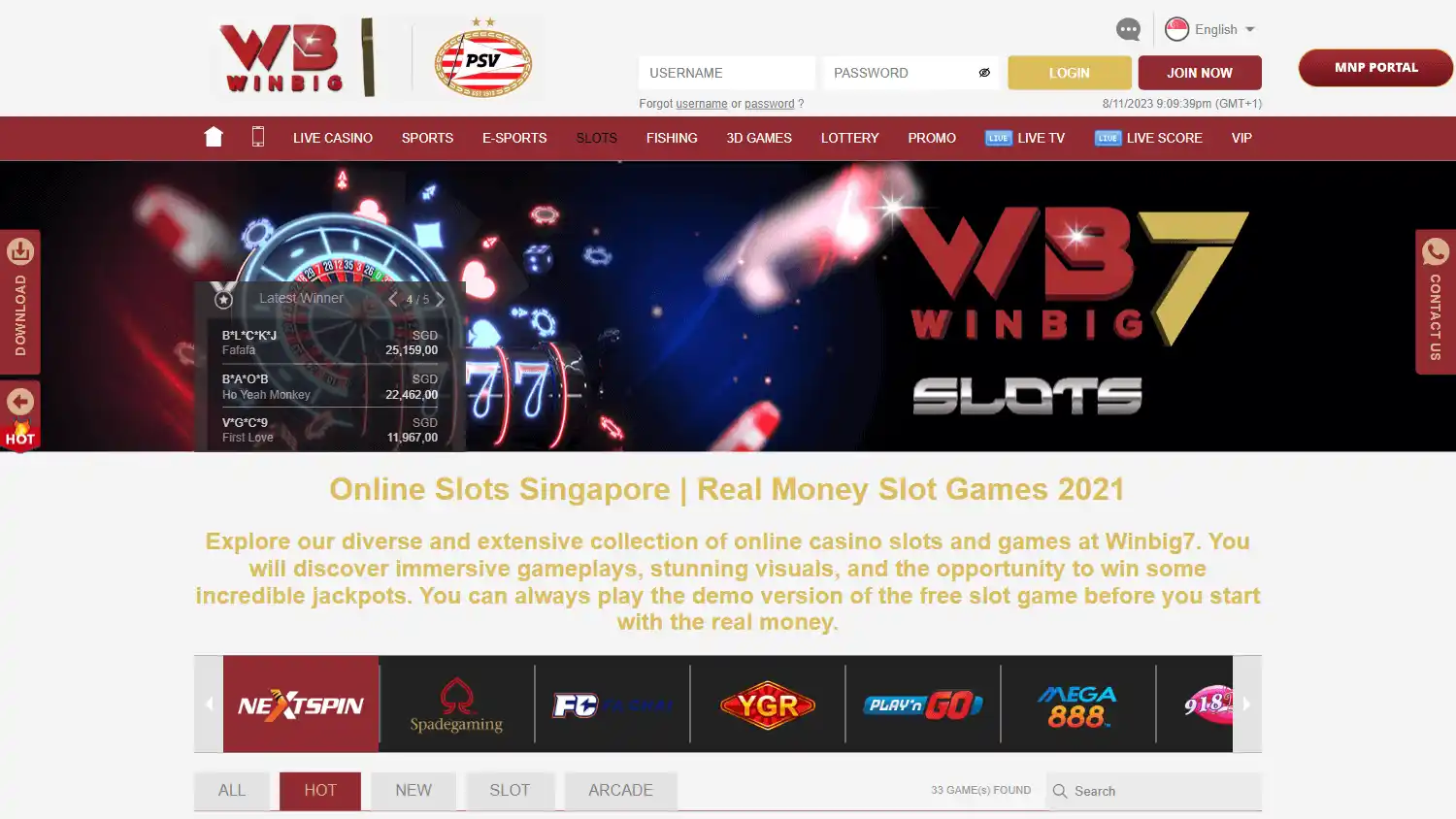 Winbig7 Casino screenshot 2